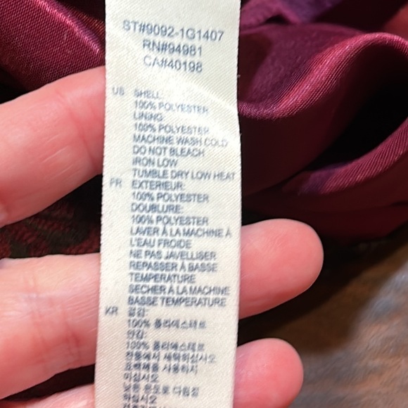 HERITAGE 1981 Wine & Black Lace Skirt Size S - Picture 6 of 6